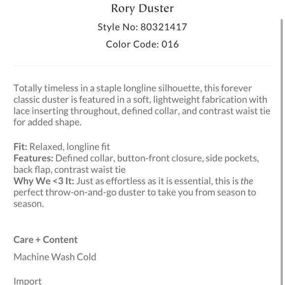 NWT Free People Rory Duster - Picture 5 of 7